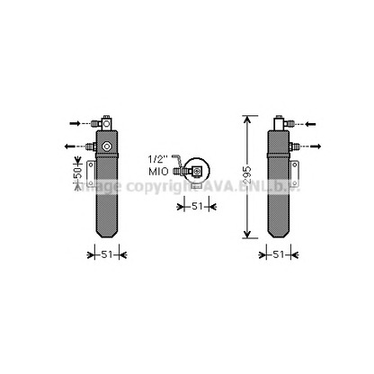 Foto Filtro deshidratante, aire acondicionado AVA QUALITY COOLING MED271