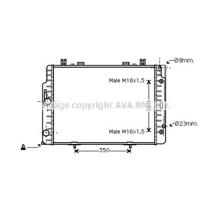 Photo Radiator, engine cooling AVA QUALITY COOLING MS2132