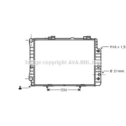 Фото Радиатор, охлаждение двигателя AVA QUALITY COOLING MS2190