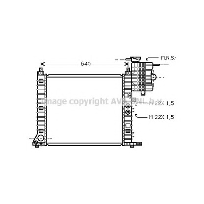 Photo Radiator, engine cooling AVA QUALITY COOLING MS2218