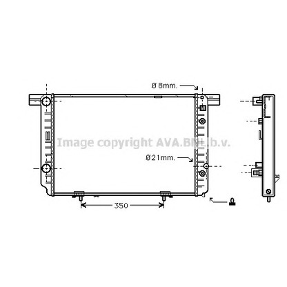 Photo Radiateur, refroidissement du moteur AVA QUALITY COOLING MS2237