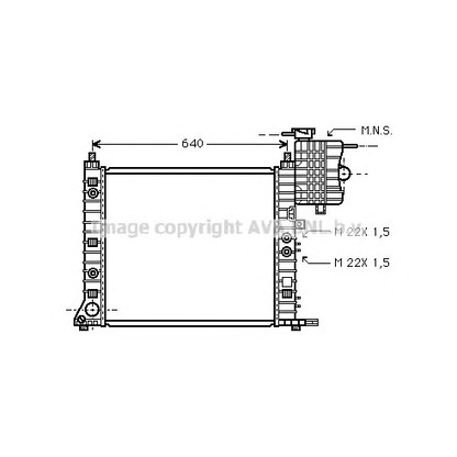 Фото Радиатор, охлаждение двигателя AVA QUALITY COOLING MS2243