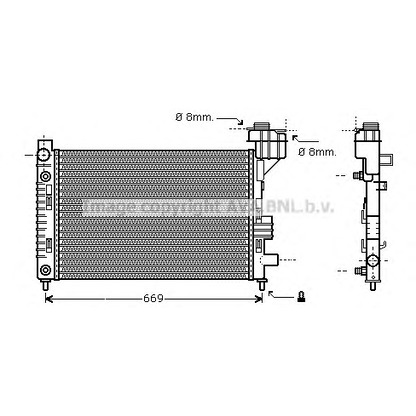 Foto Radiador, refrigeración del motor AVA QUALITY COOLING MS2248