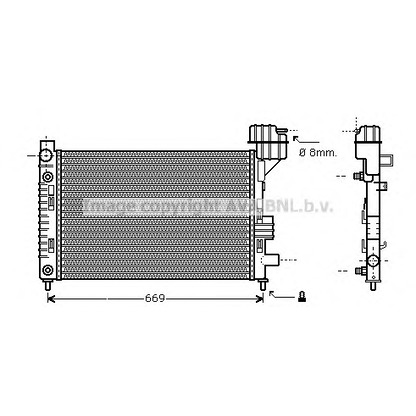 Photo Radiator, engine cooling AVA QUALITY COOLING MS2252
