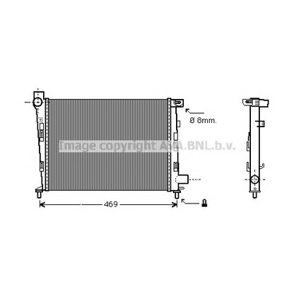 Photo Radiator, engine cooling AVA QUALITY COOLING MS2310