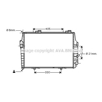 Foto Radiador, refrigeración del motor AVA QUALITY COOLING MS2321