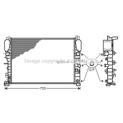 Фото Радиатор, охлаждение двигателя AVA QUALITY COOLING MS2342