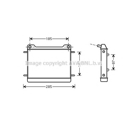 Photo Radiator, engine cooling AVA QUALITY COOLING MS2347