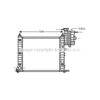 Foto Radiador, refrigeración del motor AVA QUALITY COOLING MS2348