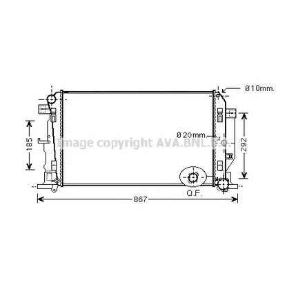 Foto Radiatore, Raffreddamento motore AVA QUALITY COOLING MS2446