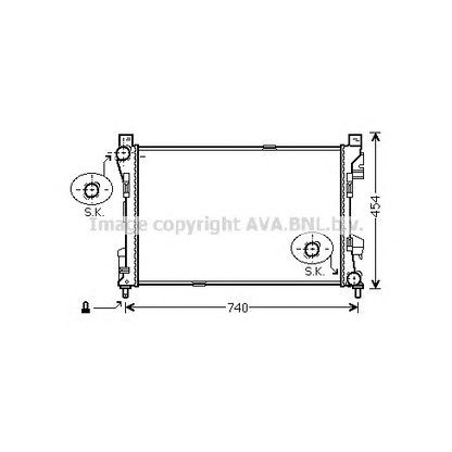 Photo Radiator, engine cooling AVA QUALITY COOLING MS2463