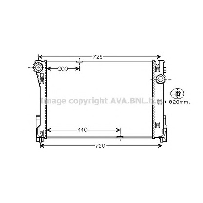 Photo Radiator, engine cooling AVA QUALITY COOLING MS2474