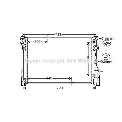 Foto Radiatore, Raffreddamento motore AVA QUALITY COOLING MS2575