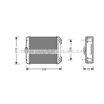 Foto Scambiatore calore, Riscaldamento abitacolo AVA QUALITY COOLING MS6171