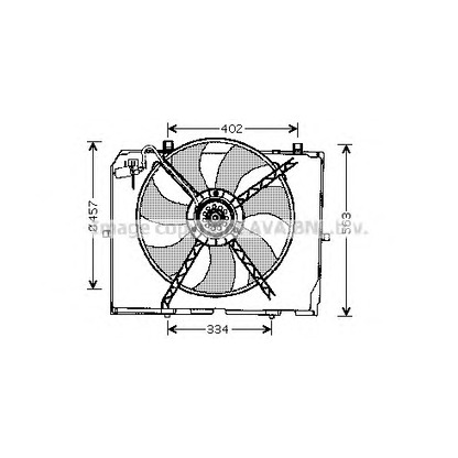 Photo Fan, radiator; Fan, A/C condenser AVA QUALITY COOLING MS7503