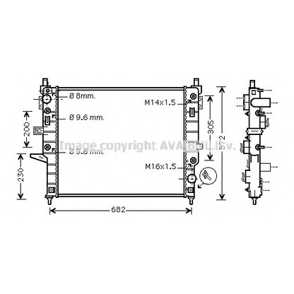 Foto Radiador, refrigeración del motor AVA QUALITY COOLING MSA2271