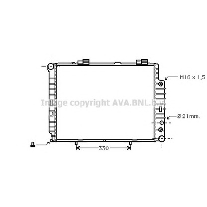 Photo Radiator, engine cooling AVA QUALITY COOLING MSA2283