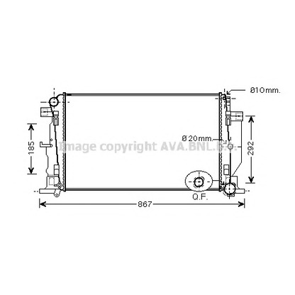 Foto Kühler, Motorkühlung AVA QUALITY COOLING MSA2444