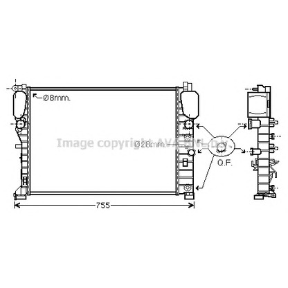 Foto Kühler, Motorkühlung AVA QUALITY COOLING MSA2449