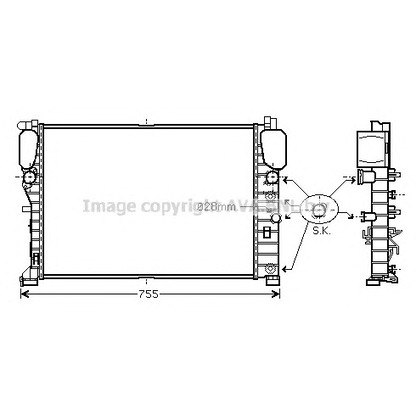 Zdjęcie Chłodnica, układ chłodzenia silnika AVA QUALITY COOLING MSA2459