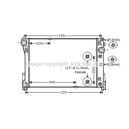 Foto Radiador, refrigeración del motor AVA QUALITY COOLING MSA2546