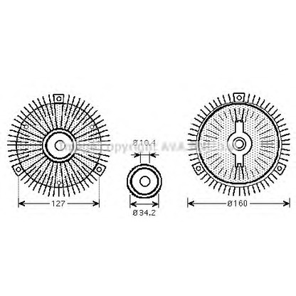 Photo Embrayage, ventilateur de radiateur AVA QUALITY COOLING MSC414