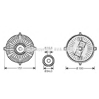 Foto Embrague, ventilador del radiador AVA QUALITY COOLING MSC424