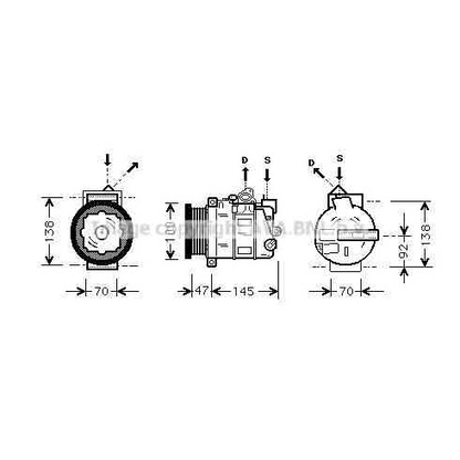 Foto Kompressor, Klimaanlage AVA QUALITY COOLING MSK390