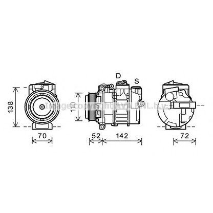 Photo Compressor, air conditioning AVA QUALITY COOLING MSK588