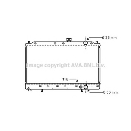 Photo Radiator, engine cooling AVA QUALITY COOLING MT2018