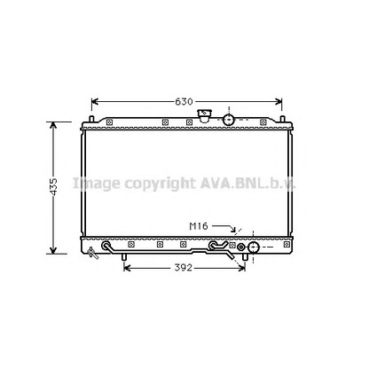 Фото Радиатор, охлаждение двигателя AVA QUALITY COOLING MT2148