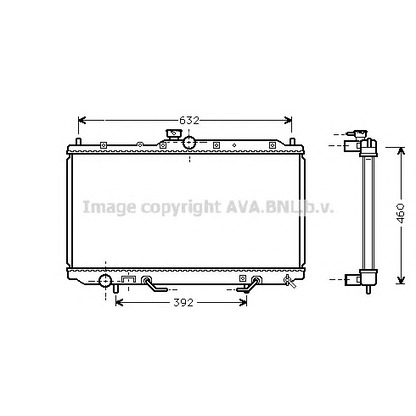 Foto Radiador, refrigeración del motor AVA QUALITY COOLING MT2153