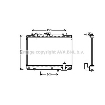 Foto Radiatore, Raffreddamento motore AVA QUALITY COOLING MT2161