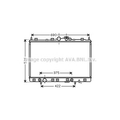 Foto Radiador, refrigeración del motor AVA QUALITY COOLING MT2190