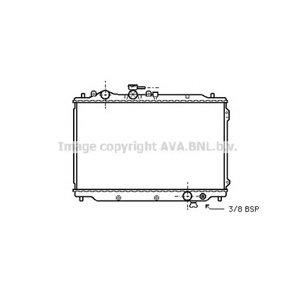 Фото Радиатор, охлаждение двигателя AVA QUALITY COOLING MZ2048