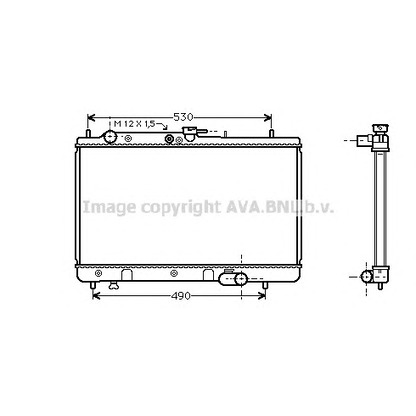 Photo Radiator, engine cooling AVA QUALITY COOLING MZ2095