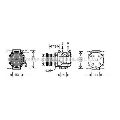 Photo Compresseur, climatisation AVA QUALITY COOLING MZK170