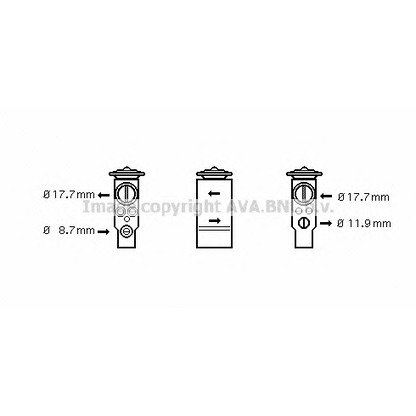 Photo Expansion Valve, air conditioning AVA QUALITY COOLING OL1411