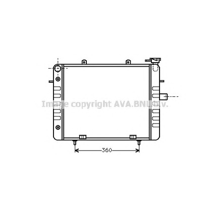 Foto Radiador, refrigeración del motor AVA QUALITY COOLING OL2037