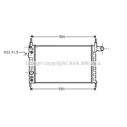 Фото Радиатор, охлаждение двигателя AVA QUALITY COOLING OL2163