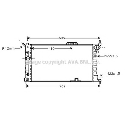 Photo Radiateur, refroidissement du moteur AVA QUALITY COOLING OL2169