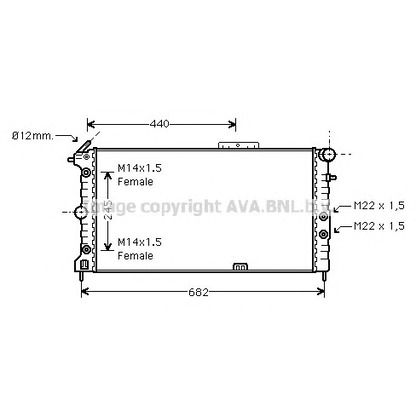 Foto Kühler, Motorkühlung AVA QUALITY COOLING OL2173