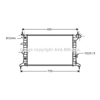 Photo Radiateur, refroidissement du moteur AVA QUALITY COOLING OL2219