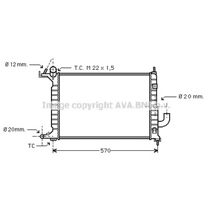 Фото Радиатор, охлаждение двигателя AVA QUALITY COOLING OL2221