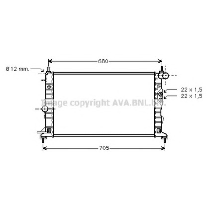 Фото Радиатор, охлаждение двигателя AVA QUALITY COOLING OL2244