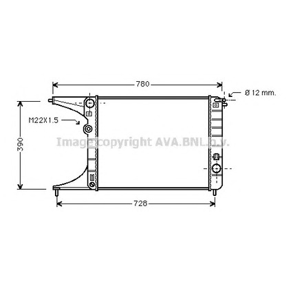 Фото Радиатор, охлаждение двигателя AVA QUALITY COOLING OL2245