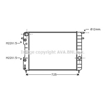 Photo Radiator, engine cooling AVA QUALITY COOLING OL2248