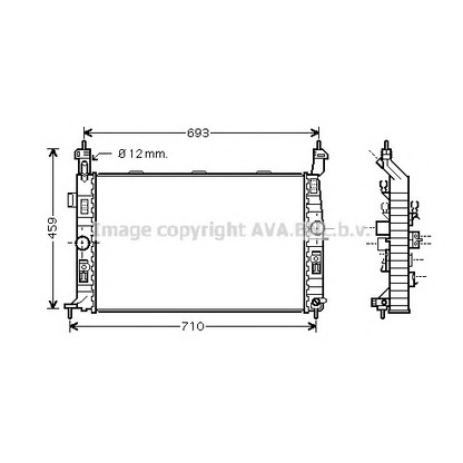 Фото Радиатор, охлаждение двигателя AVA QUALITY COOLING OL2345