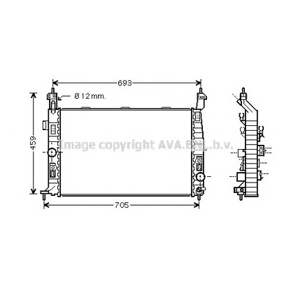 Фото Радиатор, охлаждение двигателя AVA QUALITY COOLING OL2348