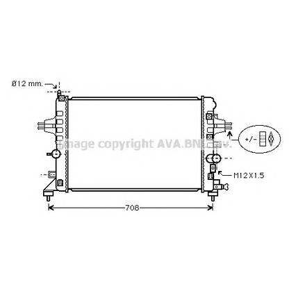 Photo Radiator, engine cooling AVA QUALITY COOLING OL2363